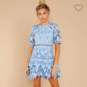 Blue lace dress